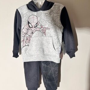 Spiderman Toddlers Boy 2T  Gray and Black Apparel NWT